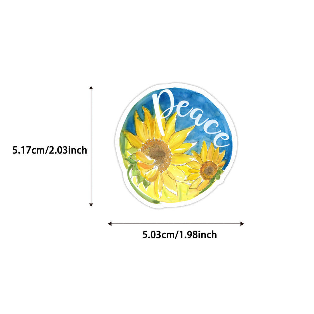 Lunira - Sunflower Doodle 50-Piece Sticker Pack