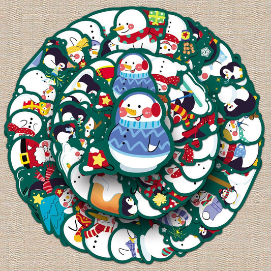 Lunira - Christmas Snowman 50-Piece Sticker Pack