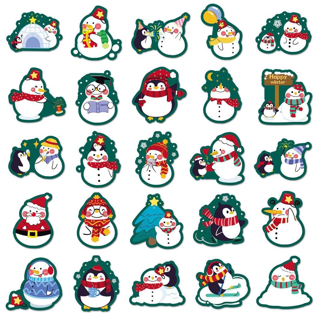 Lunira - Christmas Snowman 50-Piece Sticker Pack