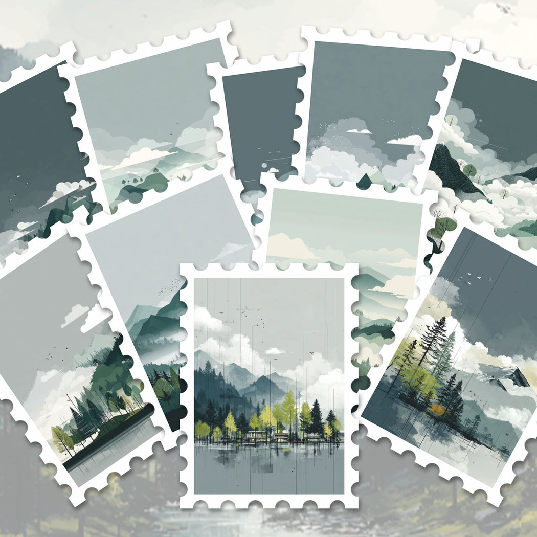 Lunira - Landscape Ink-Wash 36-Piece Sticker Pack