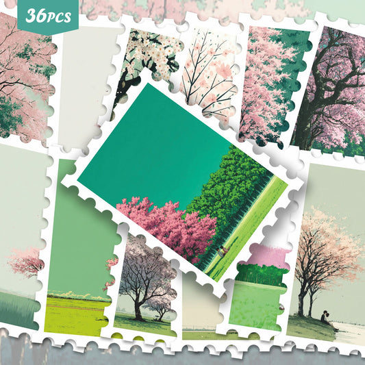 Lunira - Cherry Blossom Landscape 36-Piece Sticker Pack