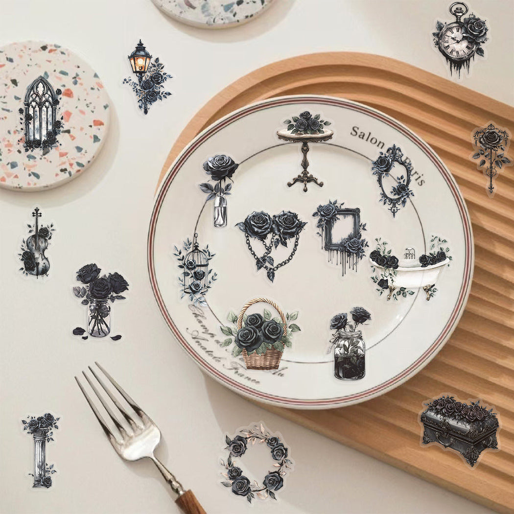 Lunira - Rose Cartoon Clear 50-Piece Sticker Pack
