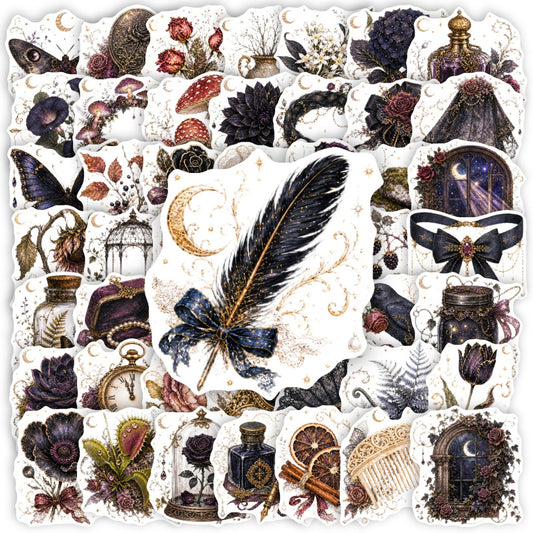 Lunira - Floral Gothic 50-Piece Sticker Pack