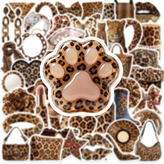 Lunira - Leopard Pattern Y2K 50-Piece Sticker Pack