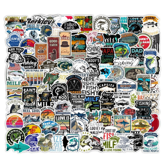 Lunira - Fishing Doodle 100-Piece Sticker Pack
