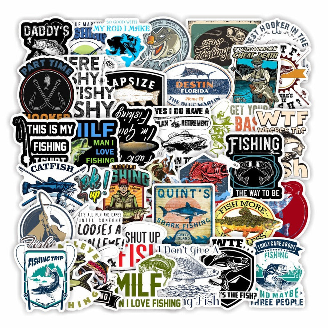 Lunira - Fishing Doodle 100-Piece Sticker Pack