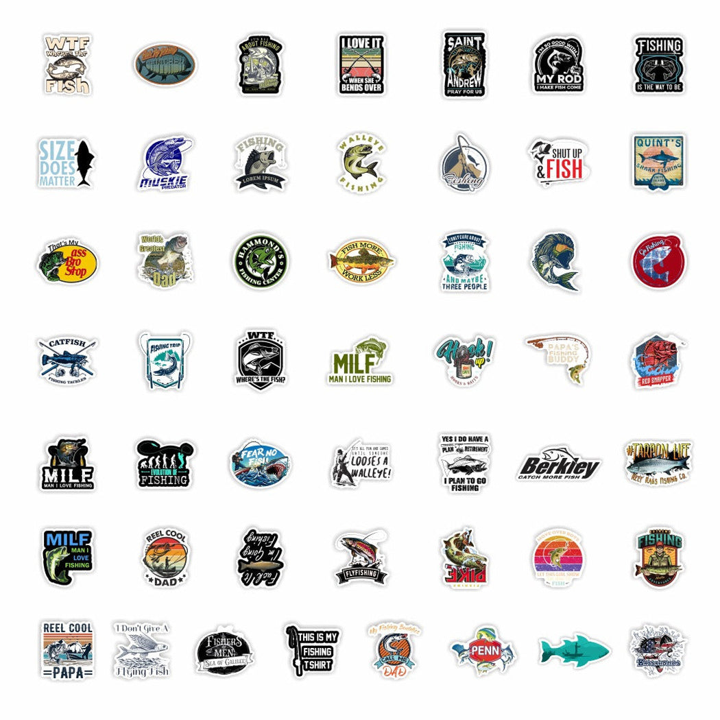Lunira - Fishing Doodle 100-Piece Sticker Pack