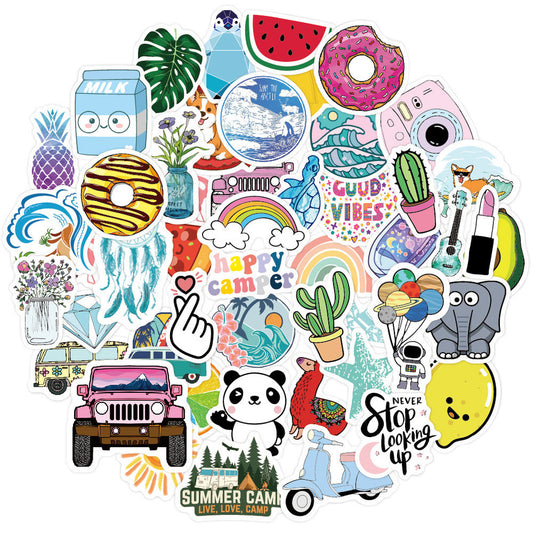 Lunira - Summer Cartoon 50-Piece Sticker Pack