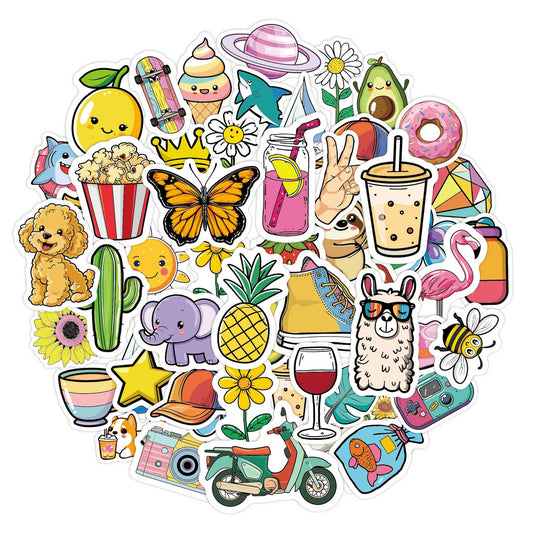 Lunira - Tropical Summer 50-Piece Sticker Pack