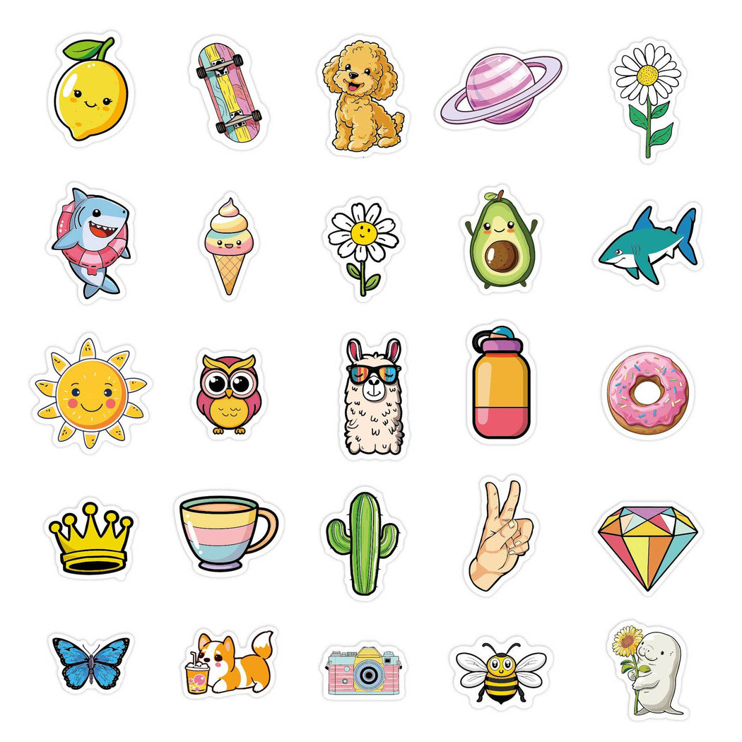 Lunira - Tropical Summer 50-Piece Sticker Pack
