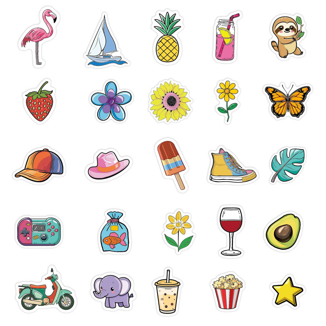 Lunira - Tropical Summer 50-Piece Sticker Pack