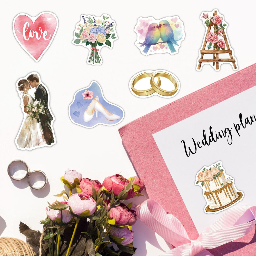 Lunira - Wedding Watercolor 50-Piece Sticker Pack