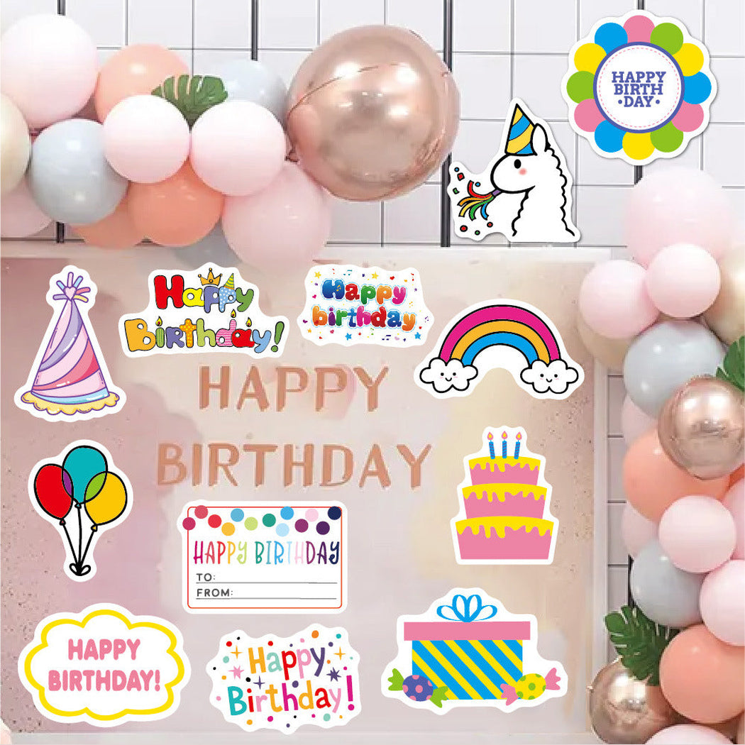 Lunira - Birthday Cartoon 27-Piece Sticker Pack