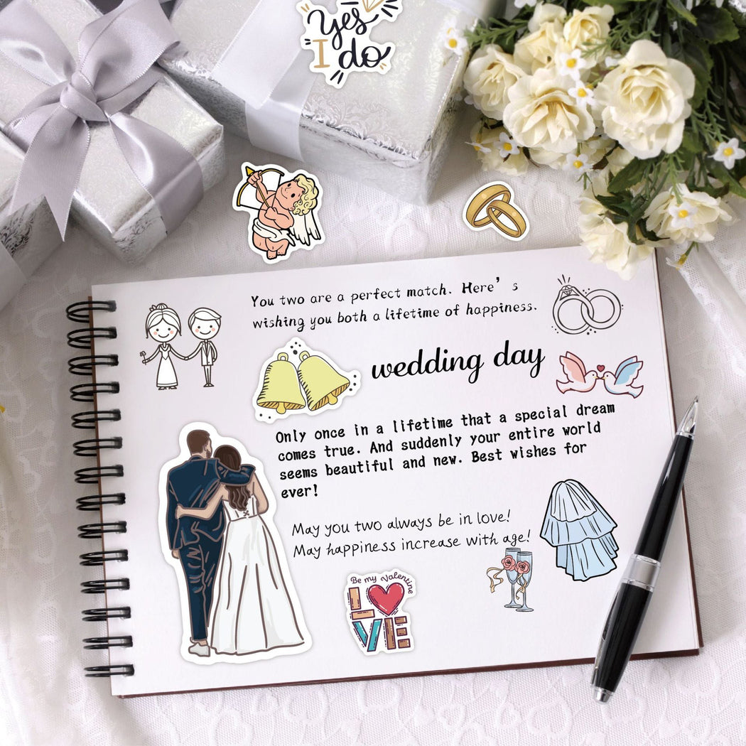 Lunira - Wedding Cartoon 50-Piece Sticker Pack