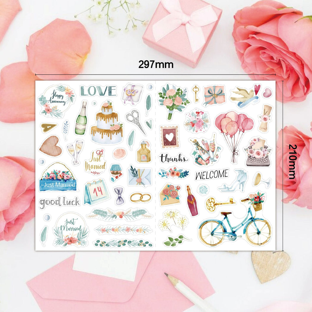 Lunira - Valentine's Day Heart 220-Piece Sticker Pack