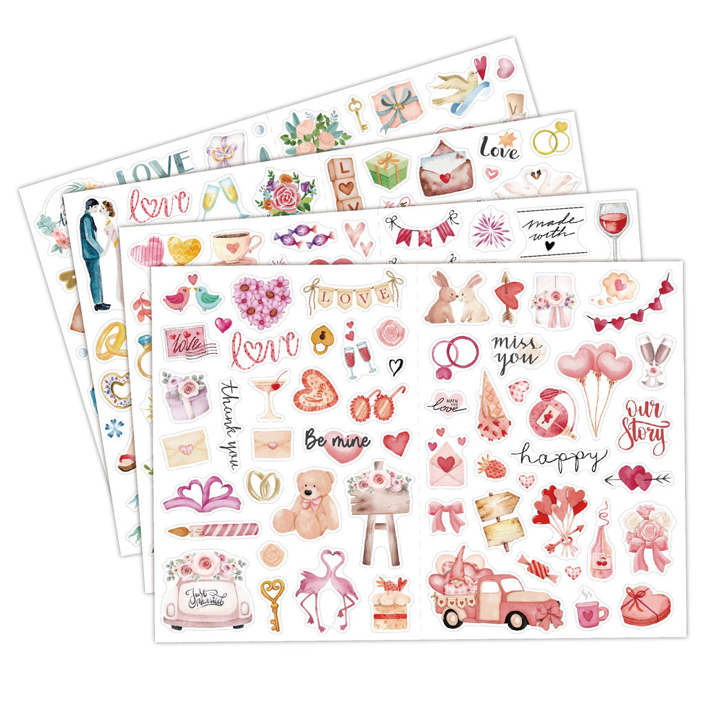 Lunira - Valentine's Day Heart 220-Piece Sticker Pack