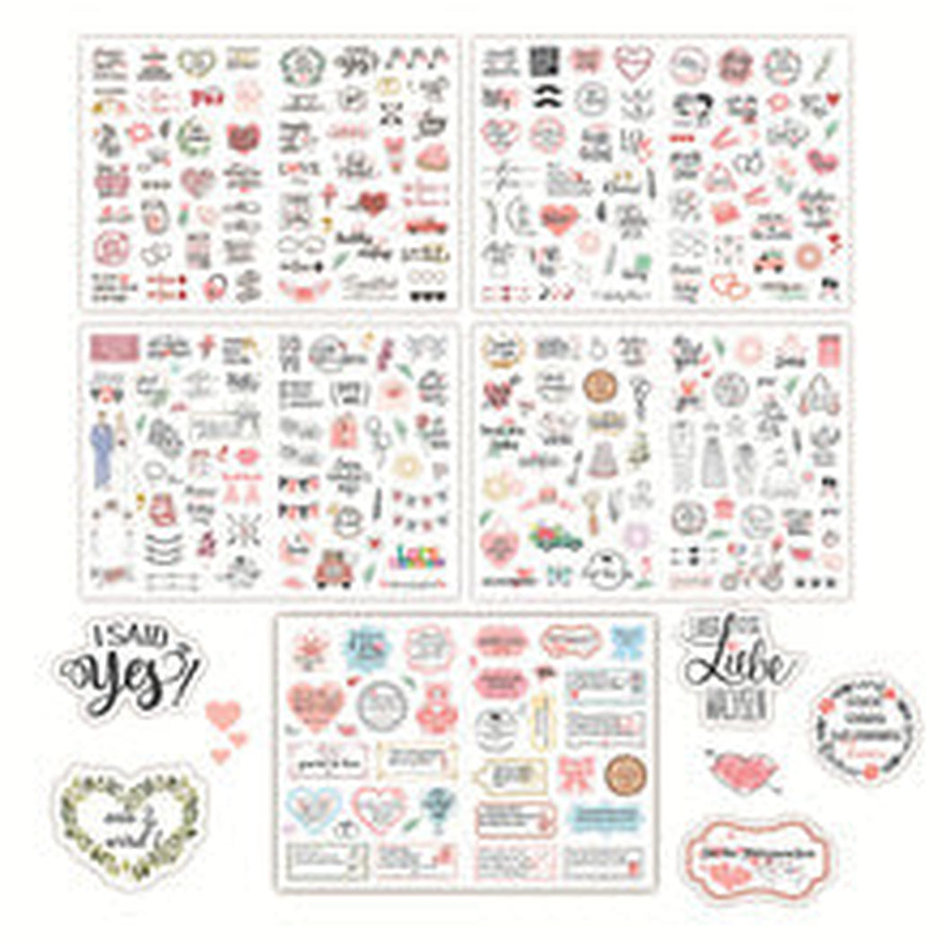 Lunira - Valentine's Day Heart 220-Piece Sticker Pack