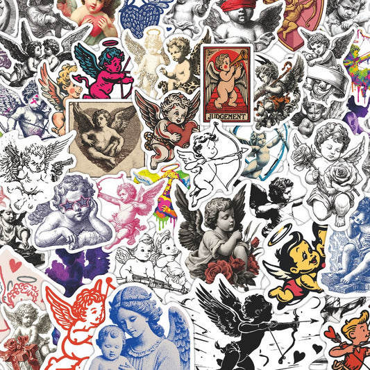 Lunira - Cupid Black-and-White 50-Piece Sticker Pack