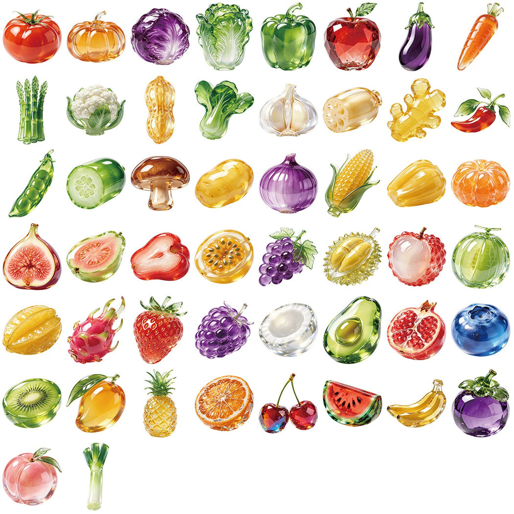 Lunira - Fruit Vegetable Colorful 50-Piece Sticker Pack
