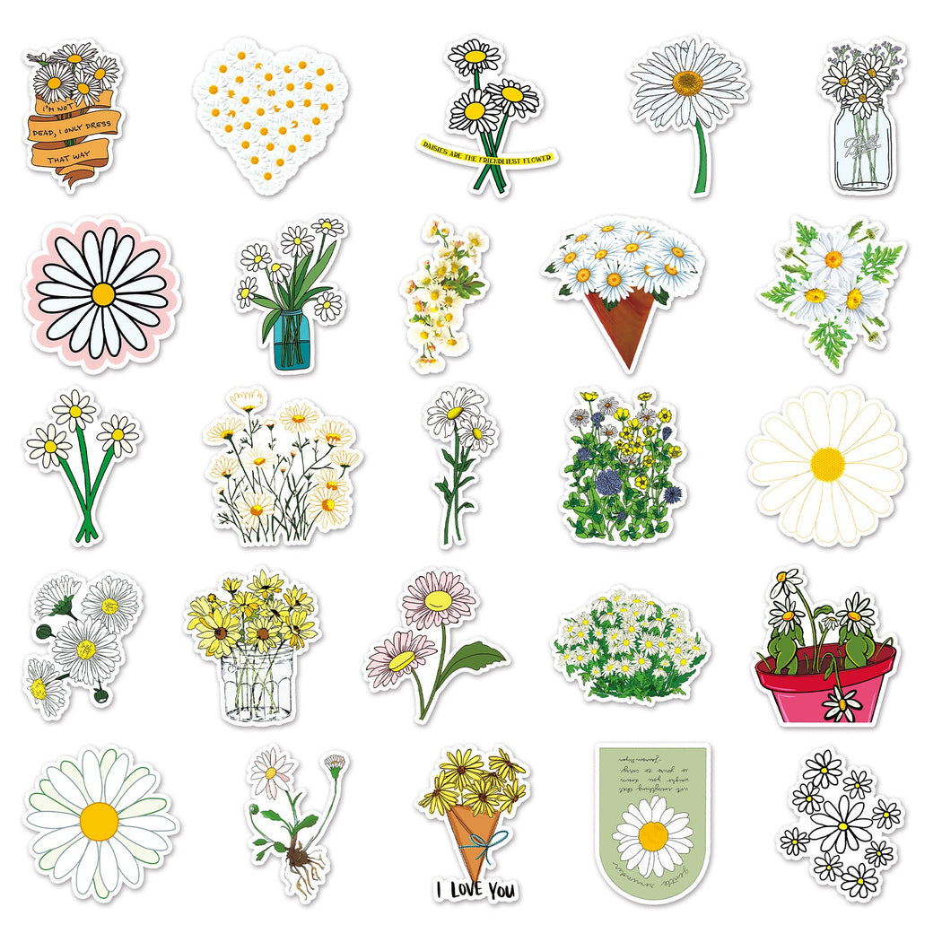 Lunira - Daisy Botanical 50-Piece Sticker Pack