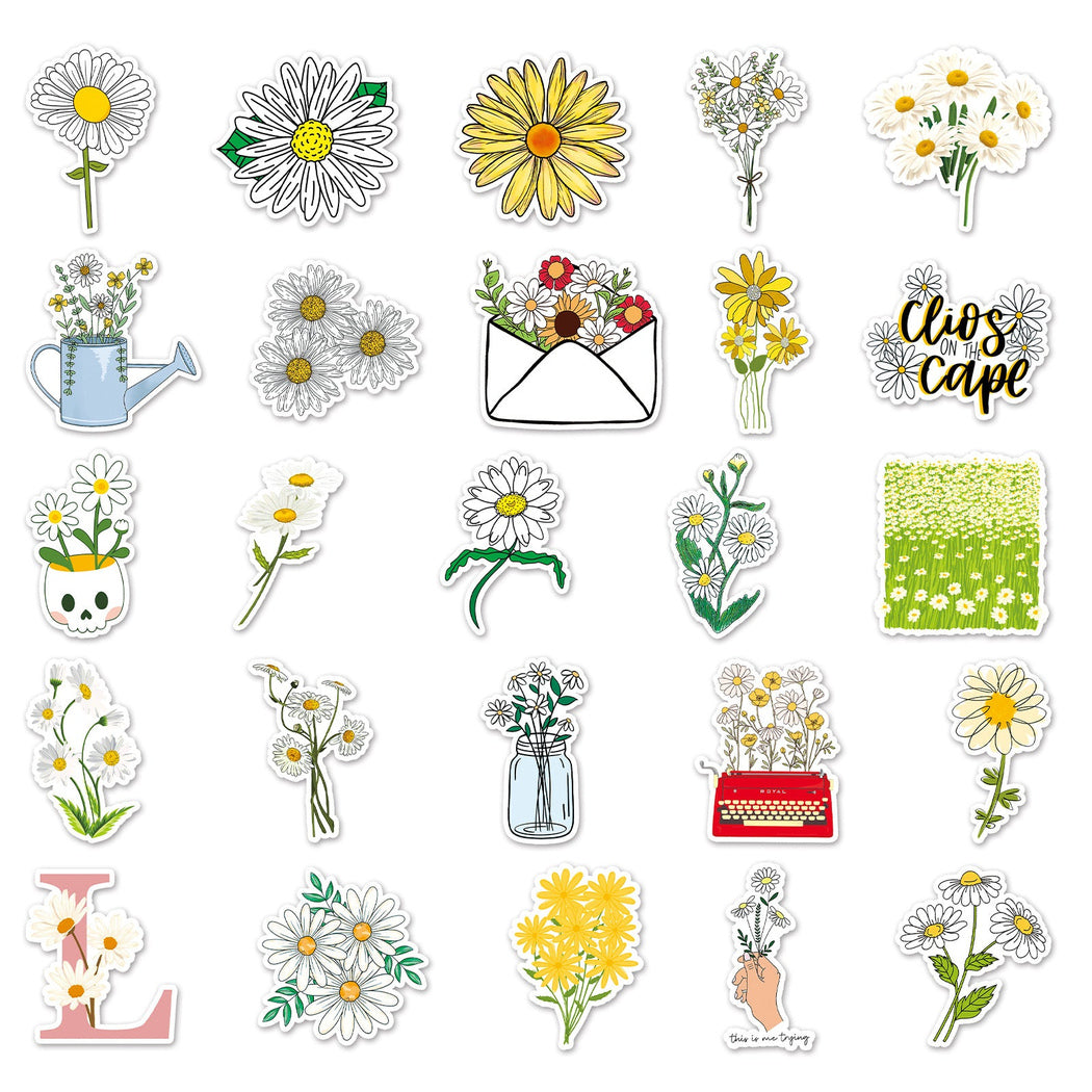 Lunira - Daisy Botanical 50-Piece Sticker Pack