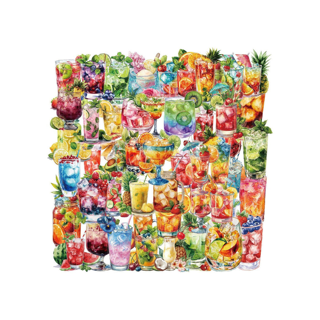 Lunira - Colorful Drinks Shaped Sticker Pack