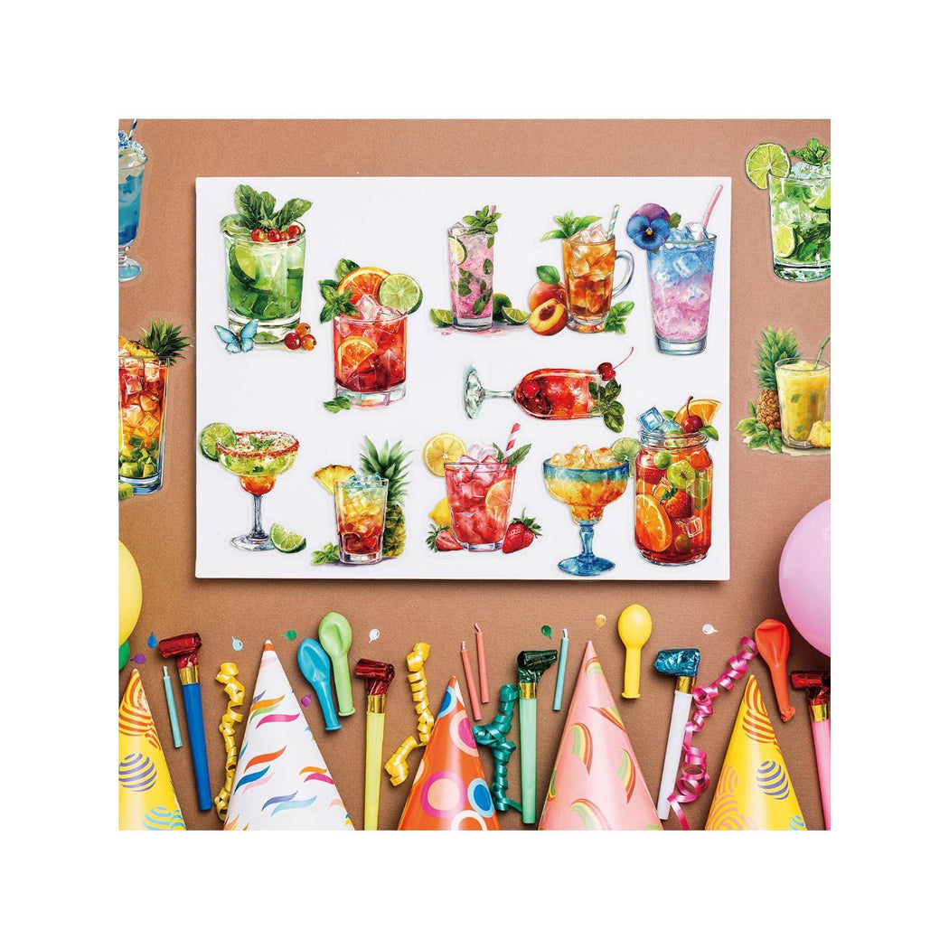 Lunira - Colorful Drinks Shaped Sticker Pack