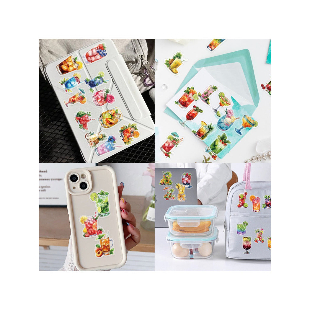 Lunira - Colorful Drinks Shaped Sticker Pack