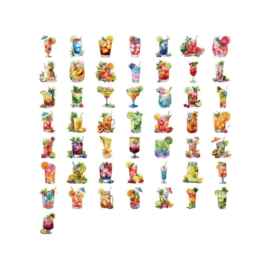 Lunira - Colorful Drinks Shaped Sticker Pack