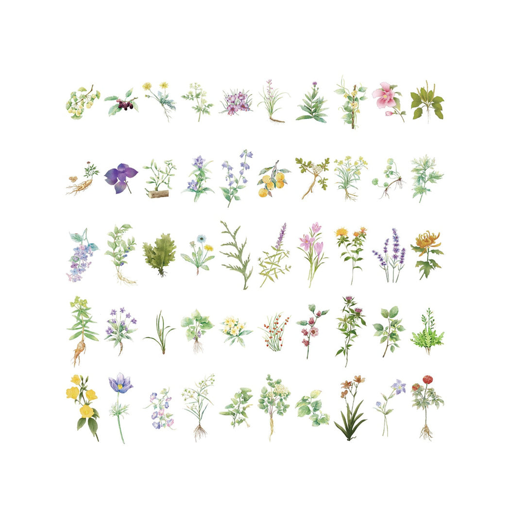Lunira - Botanical Floral PVC Paper Stickers pack
