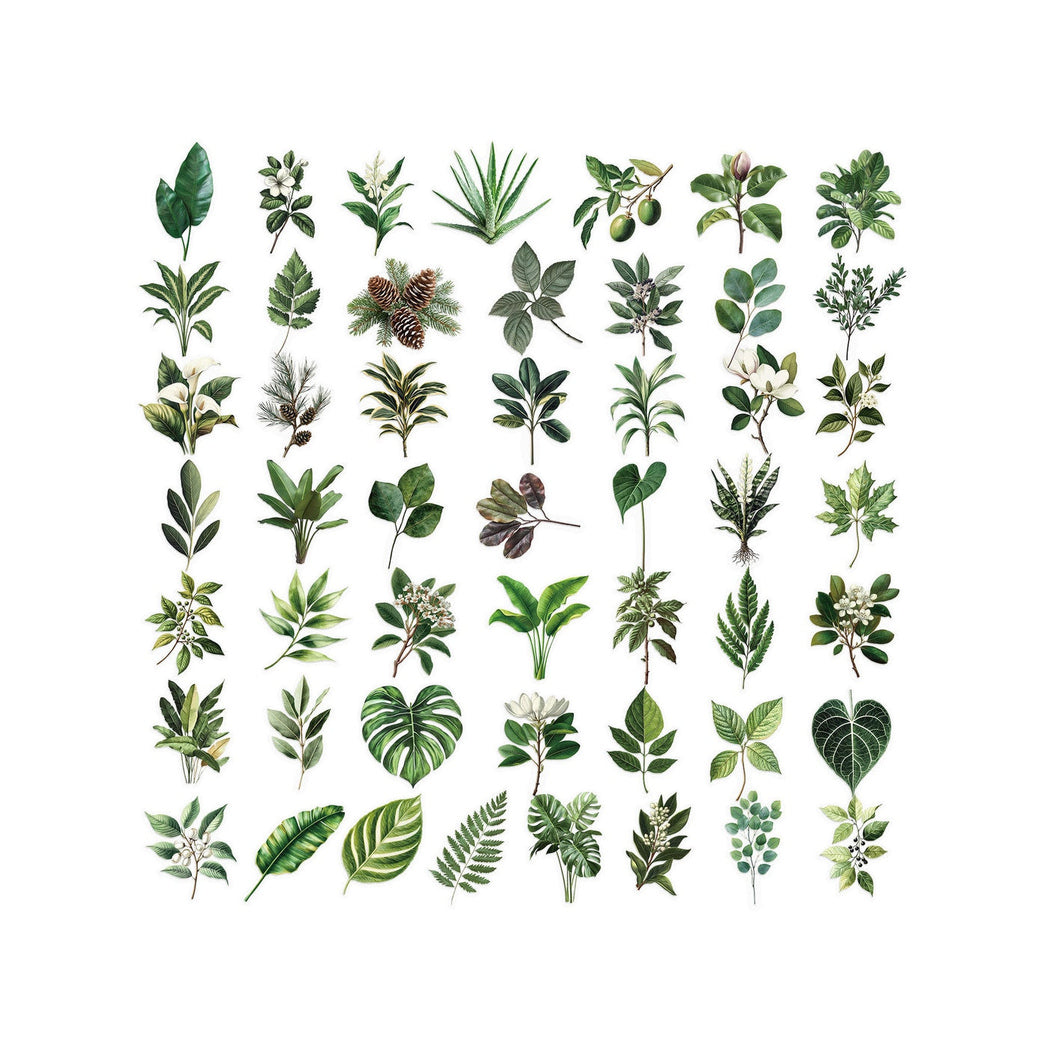 Lunira - 50 Piece Plant Leaf Journal Stickers pack