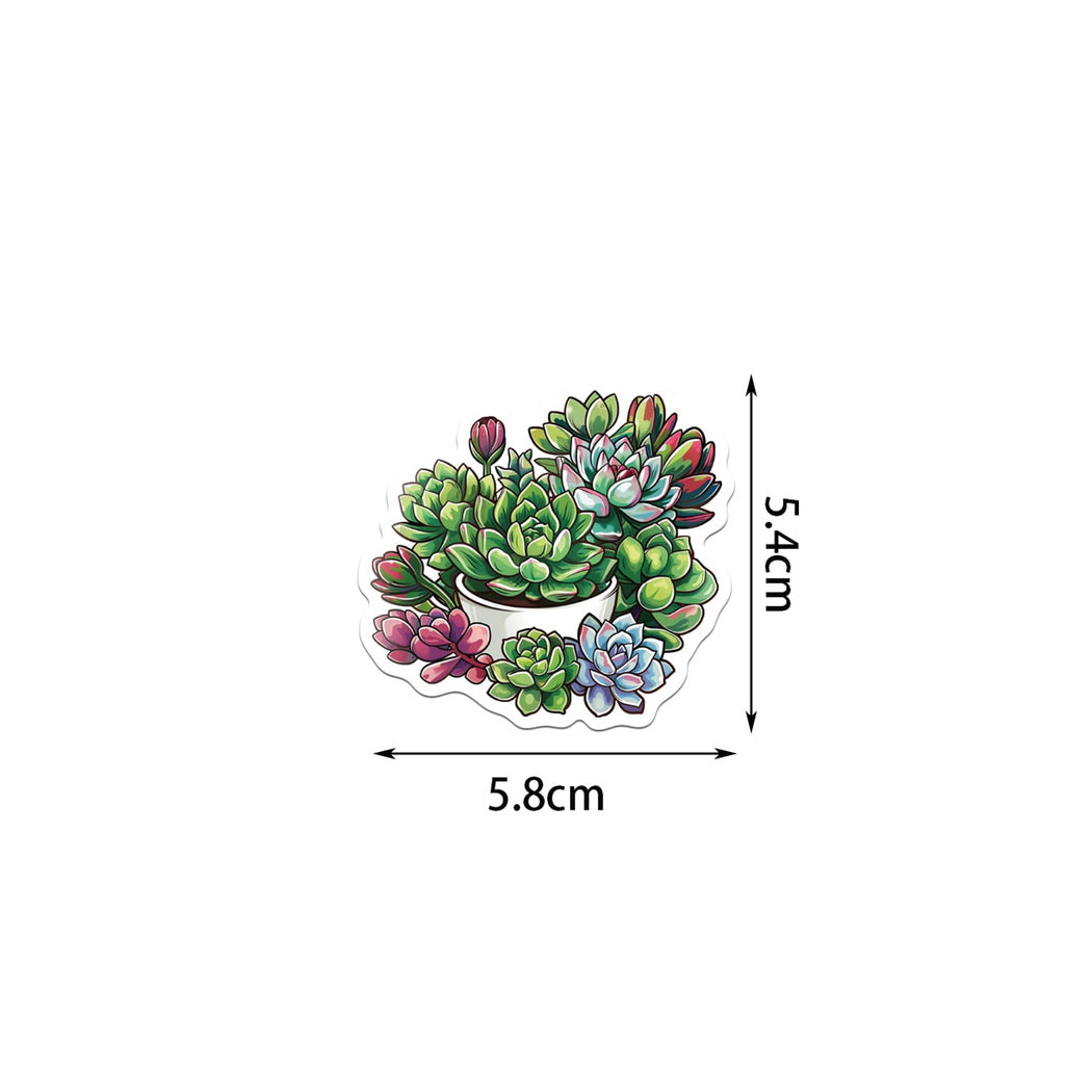 Lunira - Cute Botanical Printed Adhesive Stickers Pack