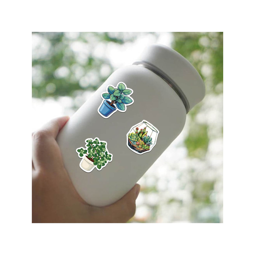 Lunira - Cute Botanical Printed Adhesive Stickers Pack