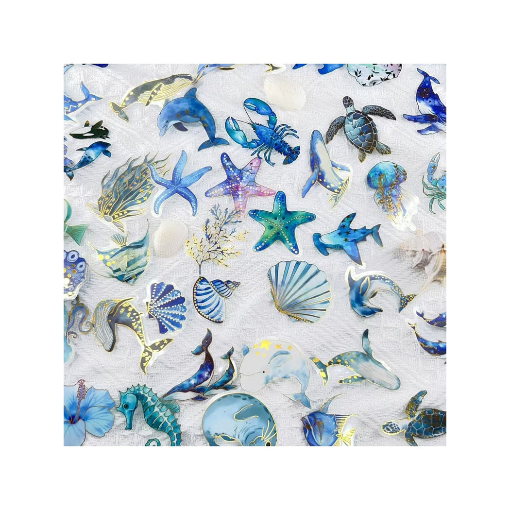 Lunira - Dolphin Whale Starfish Decorative Stickers pack