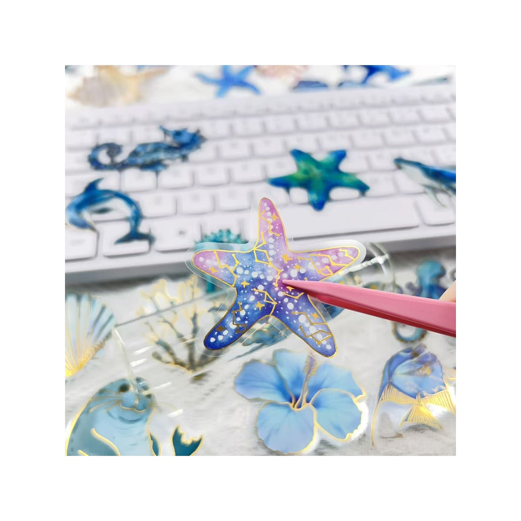 Lunira - Dolphin Whale Starfish Decorative Stickers pack
