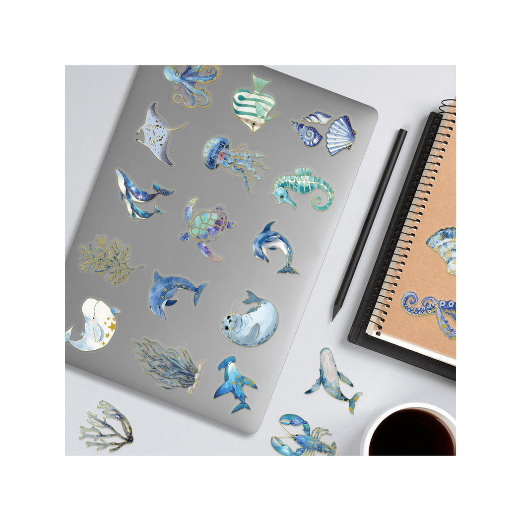 Lunira - Dolphin Whale Starfish Decorative Stickers pack