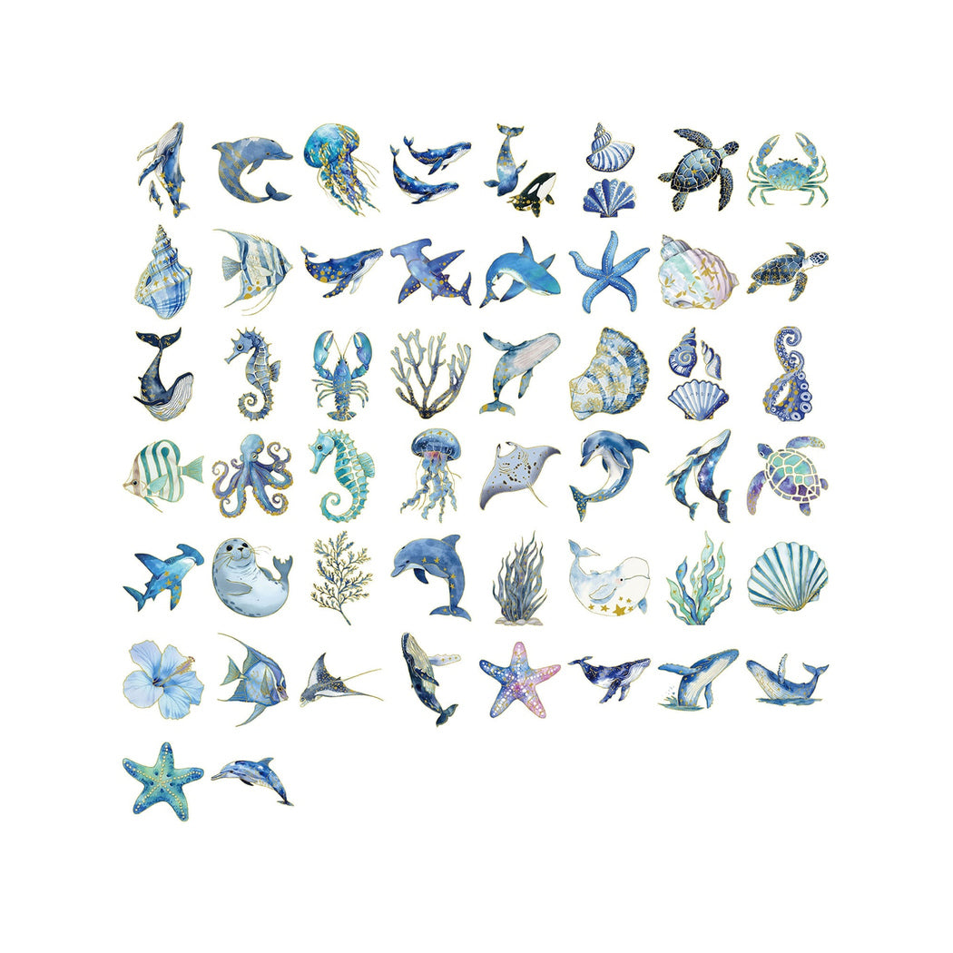 Lunira - Dolphin Whale Starfish Decorative Stickers pack
