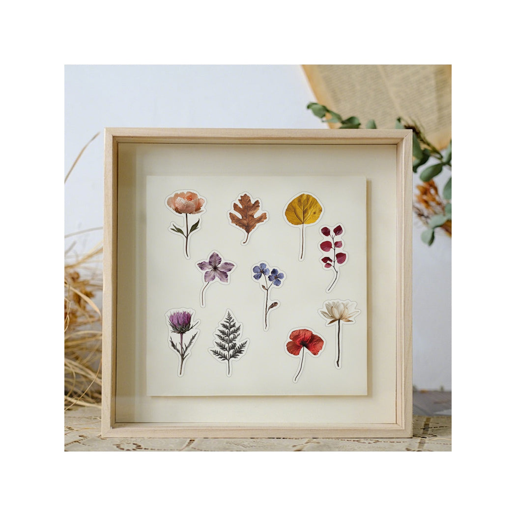 Lunira - Retro Plant and Flower Decoration Stickers Pack