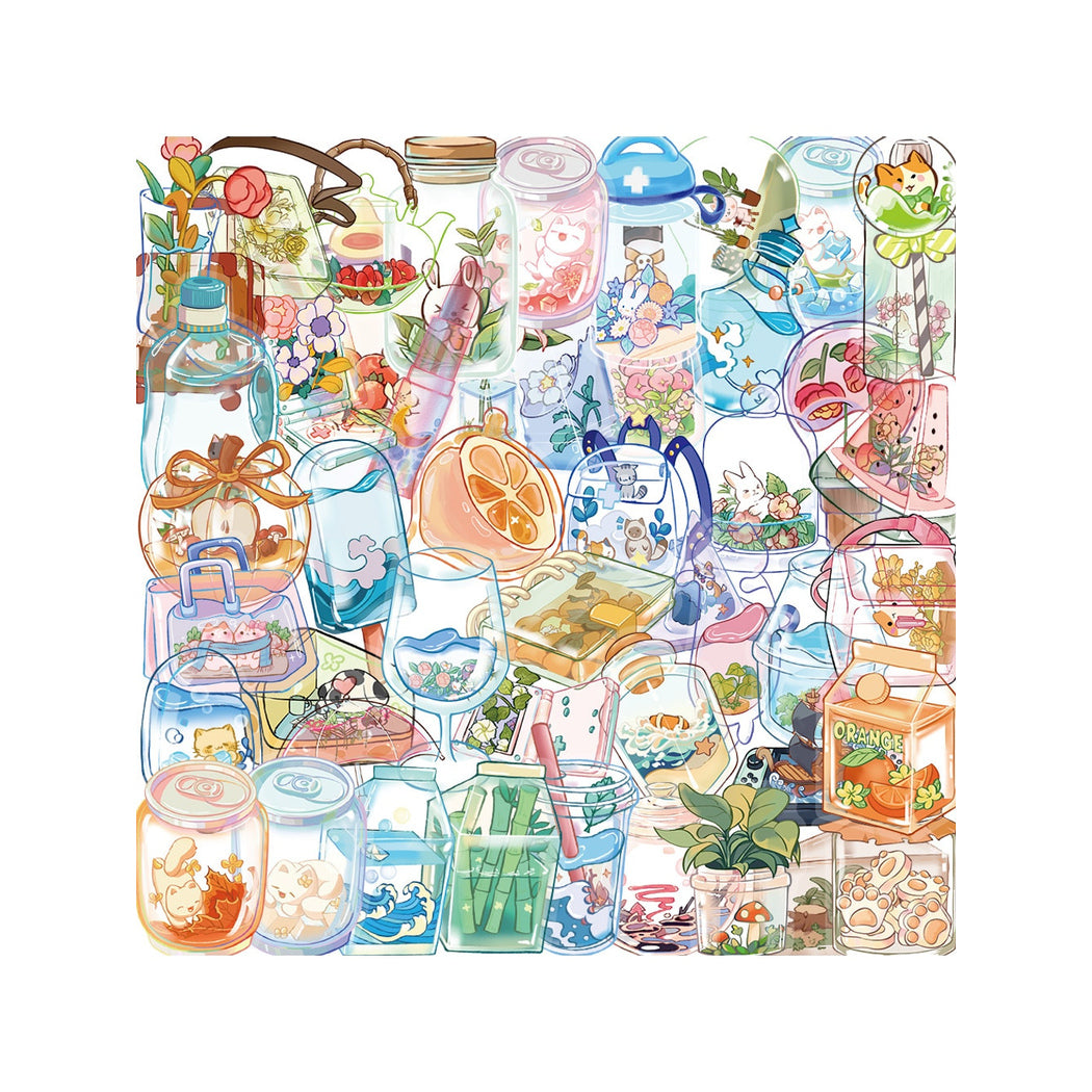 Lunira - Transparent Illustrated Object Design Stickers pack