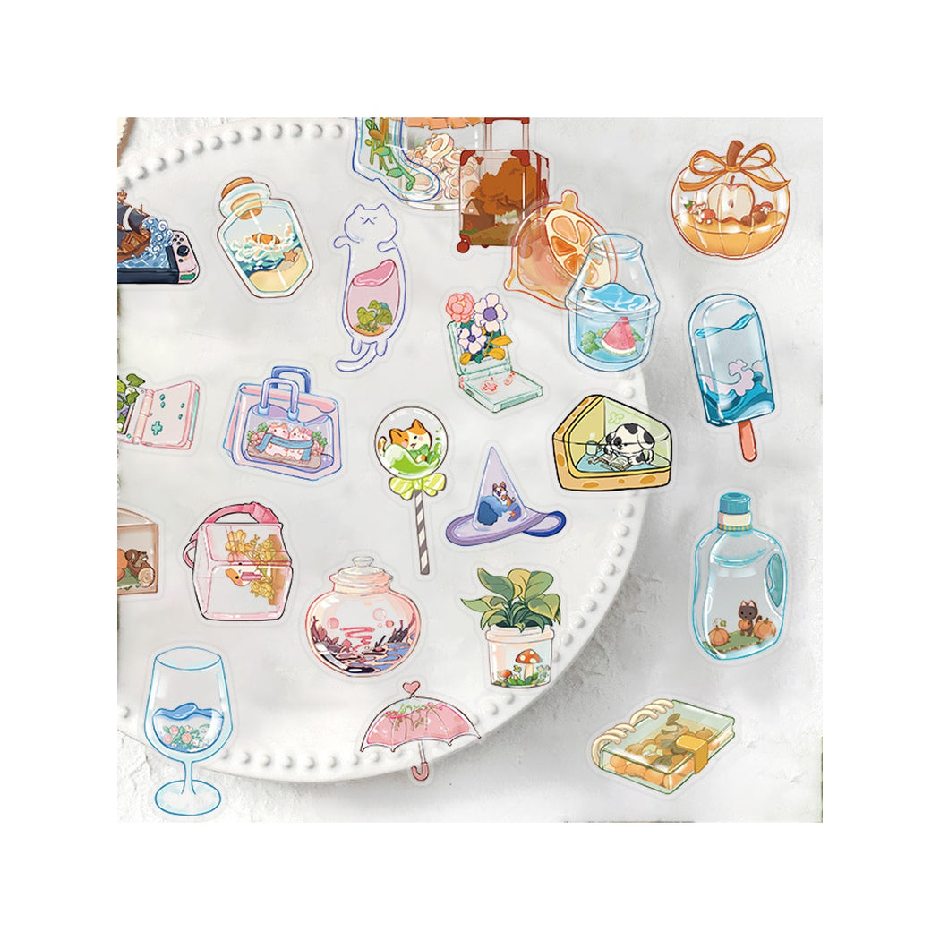 Lunira - Transparent Illustrated Object Design Stickers pack