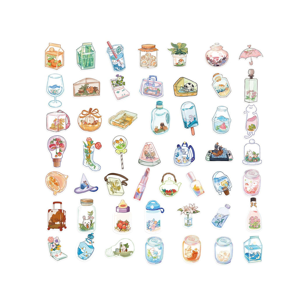Lunira - Transparent Illustrated Object Design Stickers pack