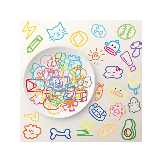Lunira - 60 Piece Cartoon Journal Decoration Stickers pack