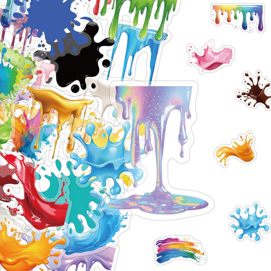 Lunira - Colorful Dripping Paint Motif Sticker Pack