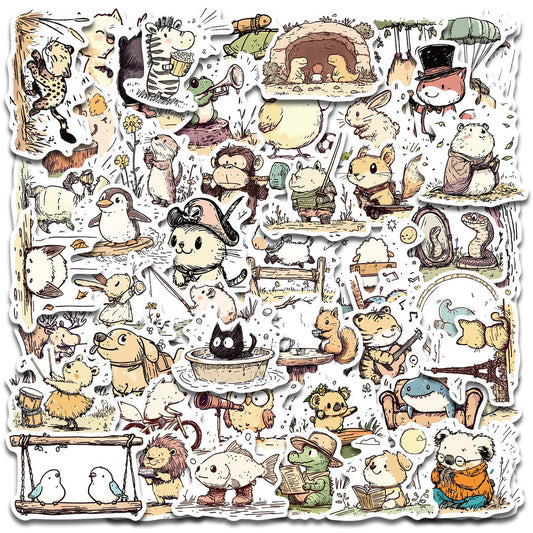 Lunira - Kawaii Animal Doodle Sticker Pack