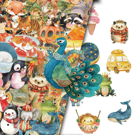 Lunira - Fairytale Animal Watercolor Sticker Pack